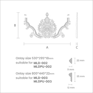 beech architectural floral applique 